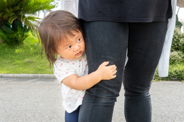 子供が恥ずかしがる